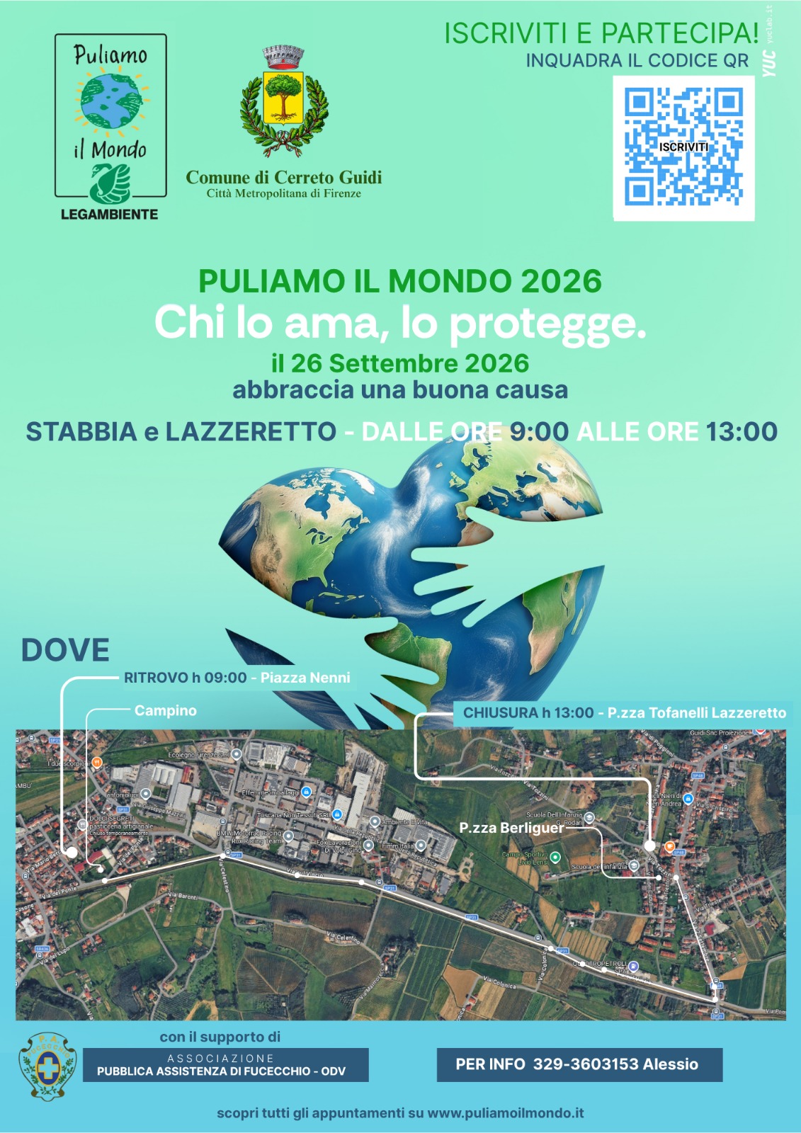 I volontari di "Puliamo il mondo" sabato 26 settembre a Cerreto Guidi