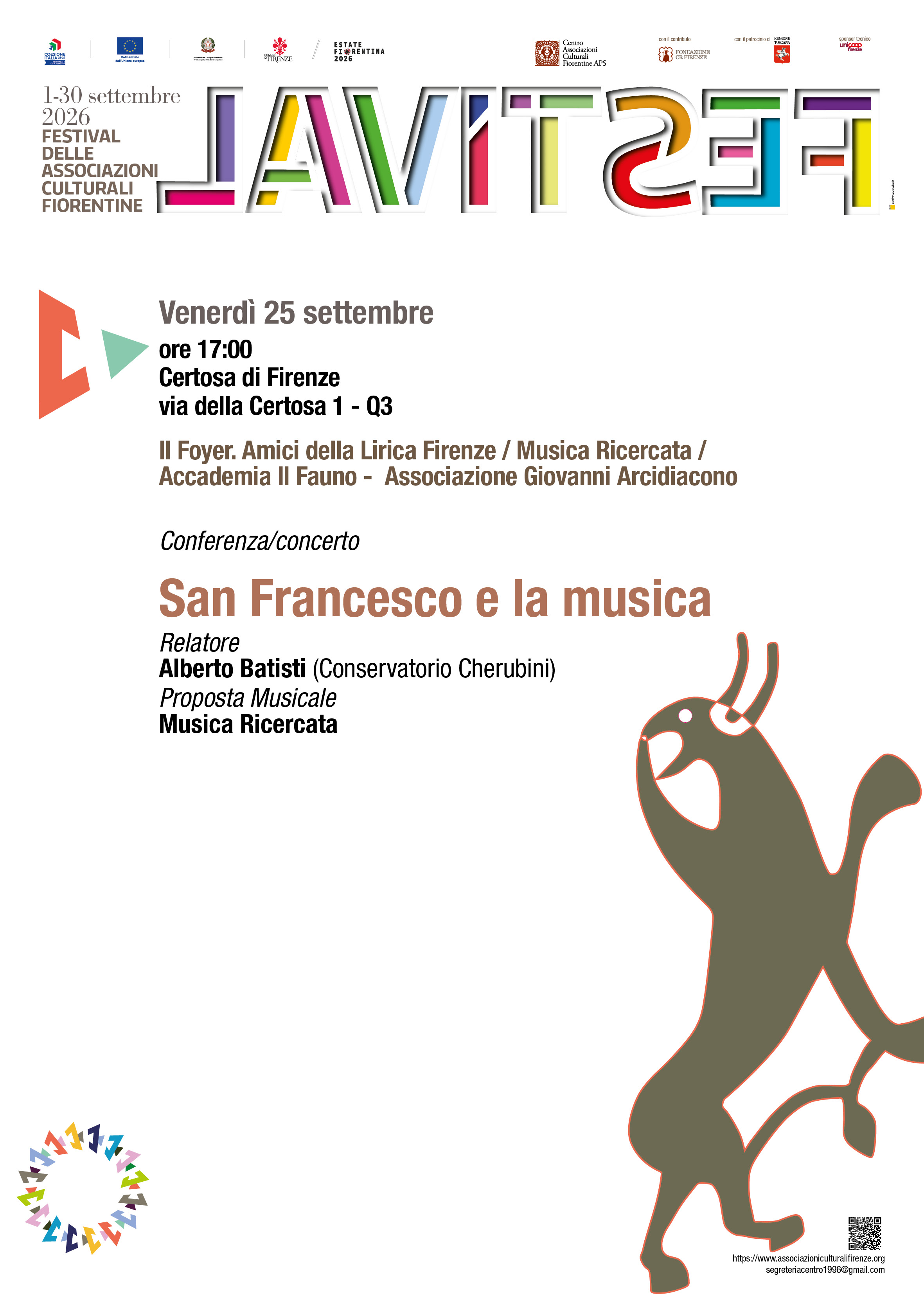San Francesco tra musica, parola e teatro - Festival delle Associazioni Fiorentine