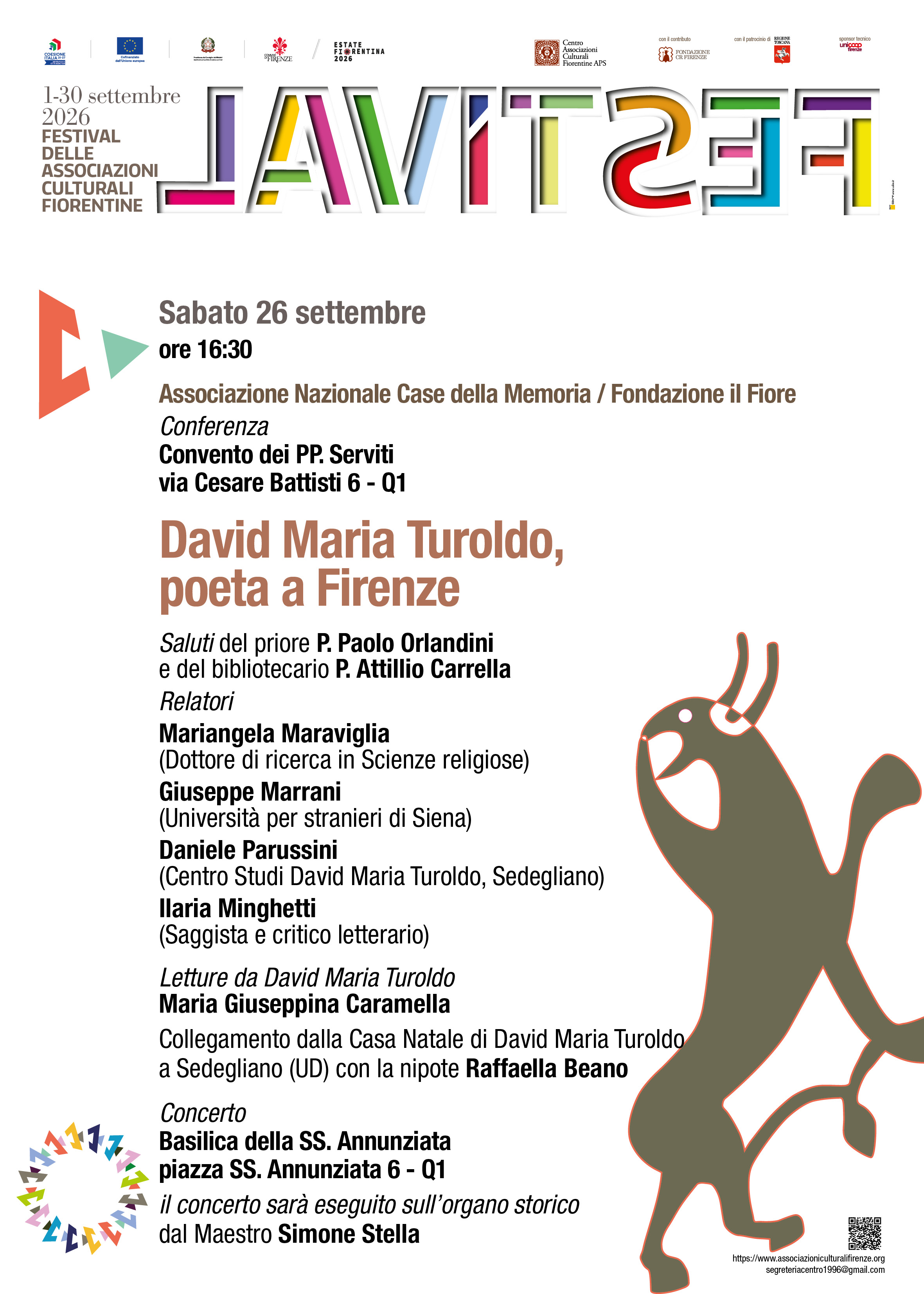David Maria Turoldo, poeta a Firenze: una giornata tra memoria e musica
