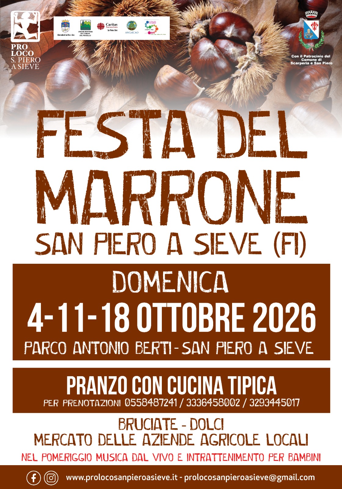 Locandina Festa del Marrone (Fonte Pro Loco San Piero a Sieve FI) 