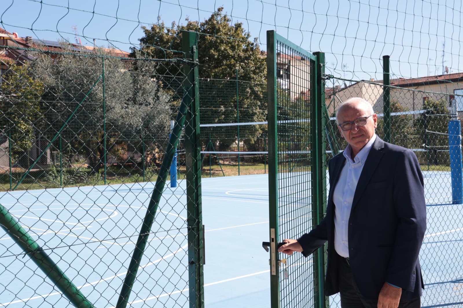 Inaugurazione campo sportivo outdoor succursale Calamandrei a Sesto Fiorentino (nella foto il consigliere metropolitano Nicola Armentano) Fonte foto Antonello Serino Redazione MET - Ufficio Stampa