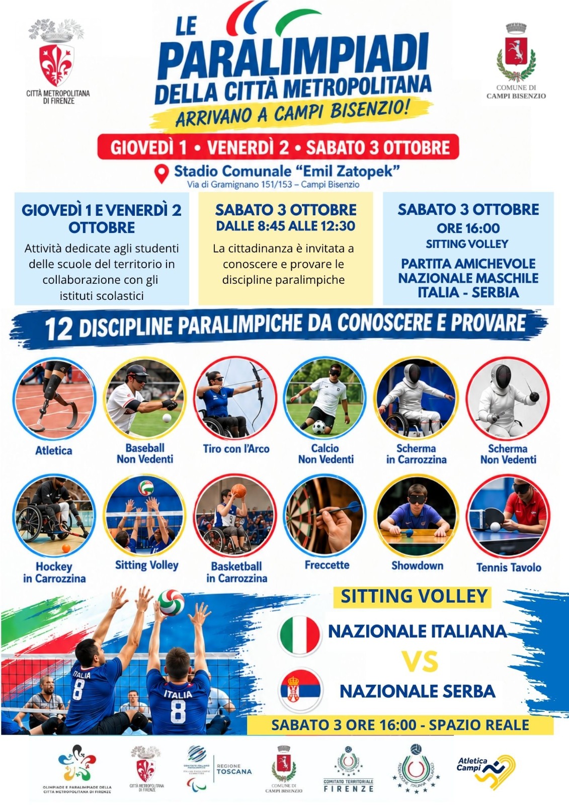 Le Paralimpiadi a Campi Bisenzio