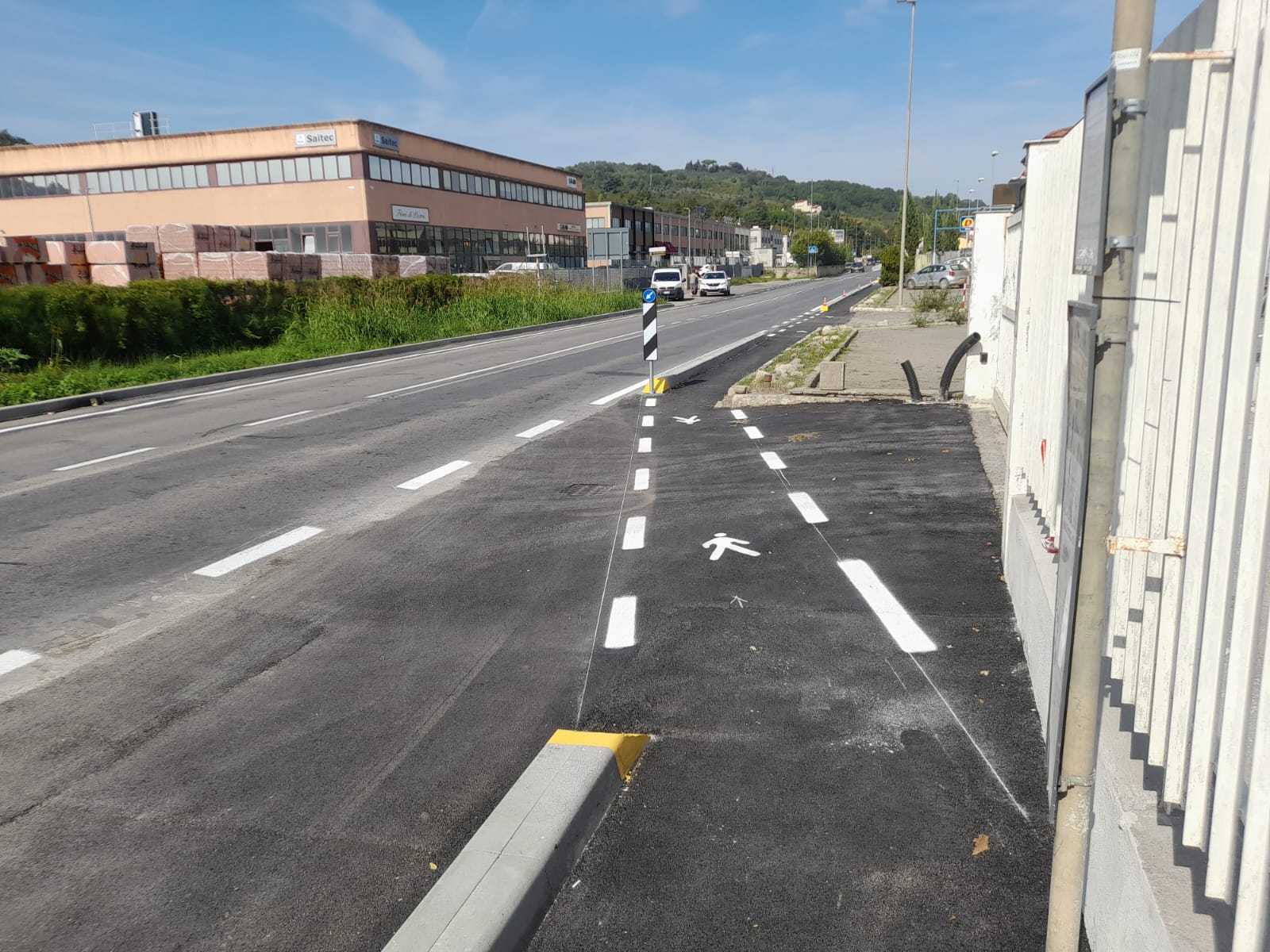Camminamento pedonale via Fiorentina (fonte foto comunicato Comune di Figline e Incisa Valdarno)
