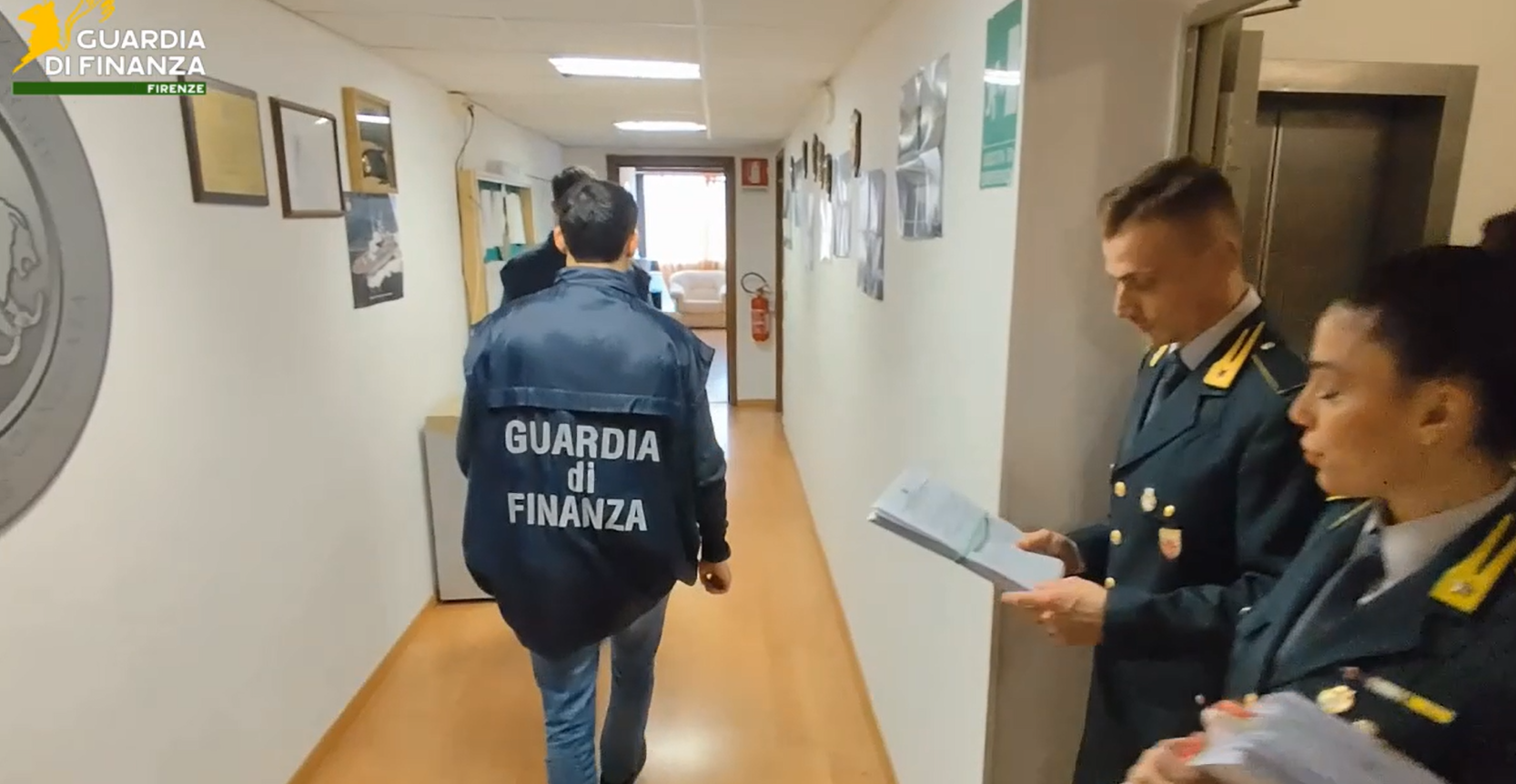 GdiF Firenze: evasione Fiscale nel settore edile (Frame da video Guardia di Finanza)