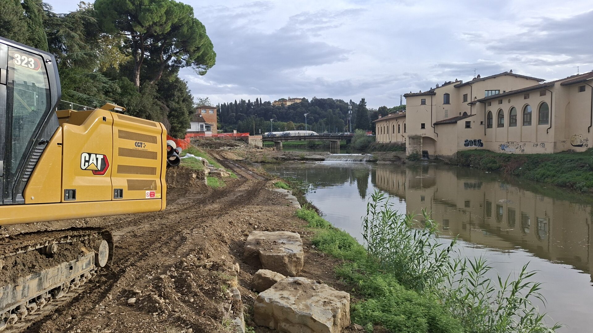 L'avvio dei lavori sulla traversa (ottobre 2026) - Fonte Consorzio di Bonifica Medio Valdarno