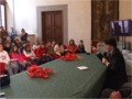 Il presidente Renzi con i bambini di Riciclabilandia