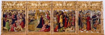 Ioan Reixach (documentato dal 1431 al 1486) – Retablo con scene della Passione di Cristo - Tempera e olio su tavola- Valencia Museo De Bellas Artes