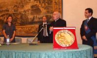 Cerimonia per i 90 anni del Maestro Bartolucci. Da sinistra Mitrano, Manganelli, Bartolucci, Barducci