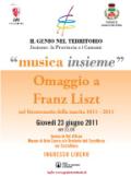 Omaggio a Franz Liszt, locandina del concerto a Incisa