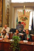 Il Presidente del Consiglio provinciale di Firenze David Ermini accoglie la delegazione della Contea di Santa Clara