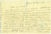 Lettera autografa di Garibaldi al dottor Zannetti