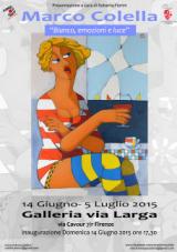 Manifesto della mostra di Marco Colella alla Galleria Via Larga