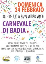 Domenica 24 febbraio in piazza Vittorio Veneto il Carnevale di Badia