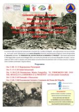 La locadina sulla mostra fotografica 'Il terremoto del 1919'