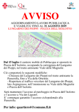 Lavori Publiacqua e viabilità fino al 31 agosto al Quartiere 4