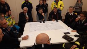 Amministratori riuniti al centro di coordinamento per il sisma nel Mugello
