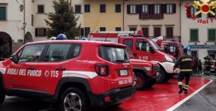 Vigili del fuoco in Piazza a Barberino