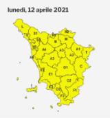 Codice giallo per temporali e rischio idraulico in tutta la Toscana