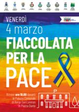 Fiaccolata per la pace: venerdì 4 marzo ore 19.00 a Borgo San Lorenzo