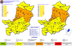 Allerta meteo con codice arancio per i comuni nei territori del Bisenzio, Ombrone Pistoiese e del Mugello