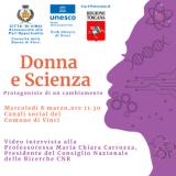 Vinci, 8 marzo con intervista a Maria Chiara Carrozza