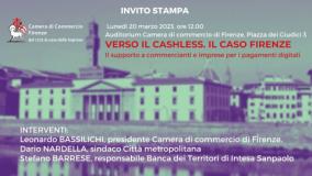 'Verso il cashless. Il caso Firenze' alla Camera di Commercio lunedì 20 marzo