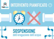 Sospensione idrica per intervento pianificato