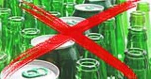 divieto di vendere e somministrare bevande in contenitori in vetro e lattine