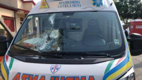 Aggressione ambulanza San Mauro a Signa (Fonte foto Misericordie Fiorentine)