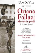 Ugo De Vita legge e racconta Oriana Fallaci il 6 ottobre a Firenze