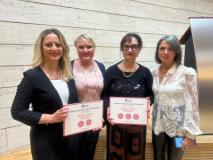 da sinistra a Roma per la Asl Toscana centro: dr. Cristina Giliberti, dr. Donatella Granci, dr. Carla Giorgi, dr. Enrica Poli
