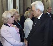 Mariella Magi Dionisi con il Presidente della Repubblica Sergio Mattarella
