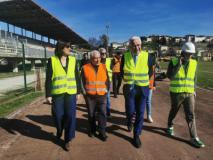 Giani in visita al cantiere della nuova pista di atletica a Fucecchio (Fonte foto Comune di Fucecchio)