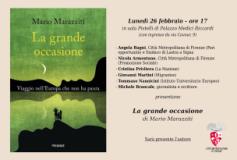 L'invito per la presentazione del libro di Mario Marazziti 'La grande occasione'