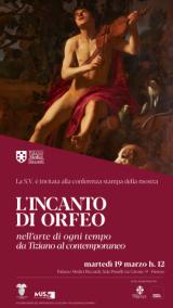 Locandina Mostra L'Incanto di Orfeo. Nell'arte di ogni tempo. Da Tiziano al contemporaneo