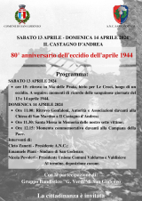 Manifesto celebrazioni 80° anniversario eccidio Castagno
