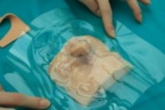 Modello stampato in 3D della scansione del volto del bambino, preparazioneintervento ricostruzione nasino (Fonte AOU Meyer IRCCS)