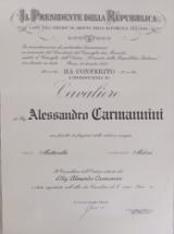 Onorificenza al Merito della Repubblica Italiana  - Alessandro Carmannini