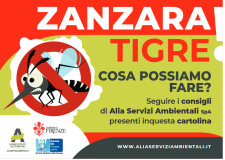 Banner Alia sulla diffusione delle zanzare 
