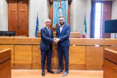 Empoli. Il sindaco Mantellassi ha ricevuto in Comune il Ministro allo Sport e Giovani, Andrea Abodi