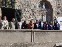 Foto di gruppo davanti a Palazzo Ferroni (Fonte foto Ausl Toscana Centro)