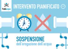 Sospensione dell'erogazione idrica