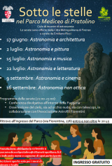 Locandina Ciclo di incontri di astronomia al Parco di Pratolino