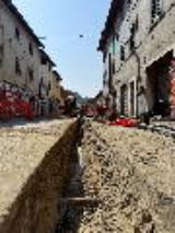 Intervento via Cavallotti (Foto da comunicato Acque Spa)