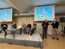 Presidente e Sindaco insieme ai dirigenti CBMV (Foto da comunicato Consorzio di Bonifica Medio Valdarno)