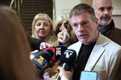 Stefano Massini durante la conferenza stampa (foto Antonello Serino - Met Ufficio Stampa)