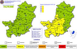 Codice Giallo per allerta vento in Empolese Valdelsa e area Bisenzio (Fonte Protezione Civile Città Metropolitana Firenze) 