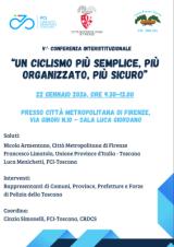 Locandina  "Un ciclismo più semplice, più organizzato, più sicuro": V Conferenza Interistituzionale in Palazzo Medici Riccardi   	 