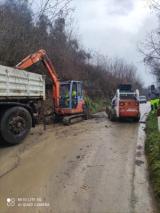 L'intervento di rimozione della frana