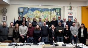 Un momento del saluto